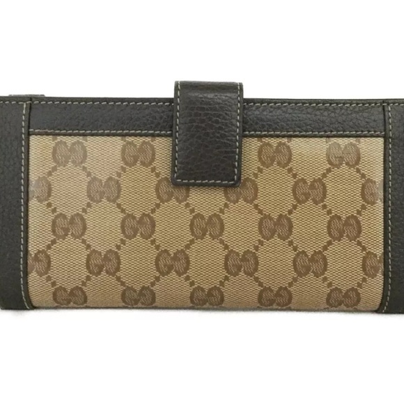 🏆💎💯 GUCCI GG Logo PVC Canvas Long Bifold Wallet - Picture 2 of 8